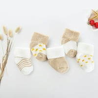 Чифтове новородено бебе момче момиче зимен анти-плъзгане точки Stripe Star топли дебели чорапи