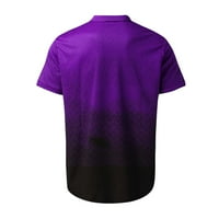 Мъжки поло ризи Небрежен печат с цип отхвърлете яка блуза с къси ръкави върхове ризи за мъже