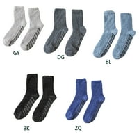Унисе Зимата Размита Чехли Чорапи Плътен Цвят Без Приплъзване Сцепление Топло Етаж Трикотаж