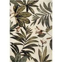 килим с тропически цветя, 8 '10', зелен