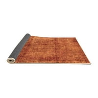 Ahgly Company Indoor Rectangle Abstract Orange Modern Area Rugs, 3 '5'