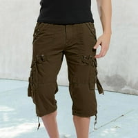 Кети - чн карго панталони за мъже шорти за мъже с джобове ластик Спортно Облекло зелено,38
