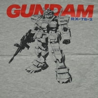 Gundam Mobile Suit Fighter RX-78- Мъжки Heather Grey тениска-средна част