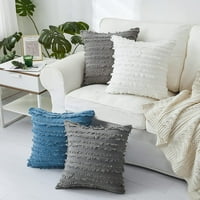 Капаци за възглавници за хвърляне на спално бельо за диван с диван, памучно бельо декоративни възглавници възглавници, комплект от 2