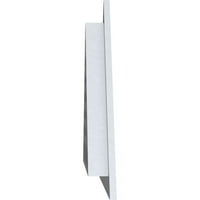 Екена мелница 60 в 1 2 х триъгълник фронтон отдушник смола функционален, ПВЦ фронтон отдушник с 1 4 плосък тапицерия рамка