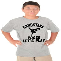 Стойка за ръчно стойка позволява да играем гимнастика момчета деца тениски тийнейджъри върхове тийнейджърки брандове s s s