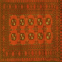 Ahgly Company Machine Pashable Indoor Rectangle Persian Yellow Traditional Area Cugs, 8 '10'
