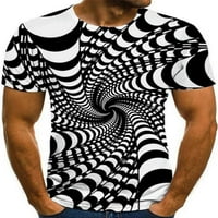 Glookwis 3D Цифрови тениски с къс ръкав за мъже Лятен модел Графични върхове Тройс