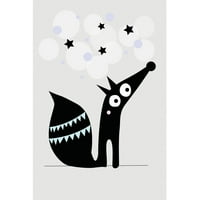 Мармонт хил Черна звезда куче от Катарина Снег живопис печат върху увито платно