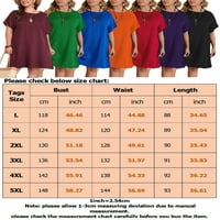 Paille Ladies Mini рокля Бохемски летни къси рокли ръкав Sundress Kaftan Beach Purple 3XL