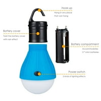 LED преносима ярка къмпинг палатка крушка висяща фенерна лампа риболов aaa