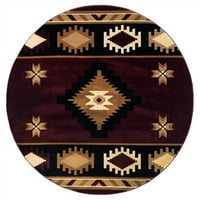 94 94 0.53 Бургундски олефин полипропилен кръгъл килим