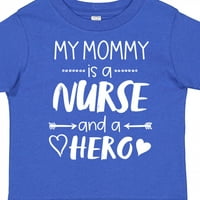 Inktastic My Mommy е медицинска сестра и тениска за момиче за подарък за герой или тениска за момиче