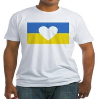 Cafepress - Тениска на Украйна сърце - монтирана тениска, винтидж годен мек памучен тройник