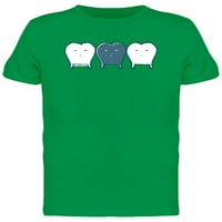 Здрави зъби и кариес Мъжка тениска-изображение от Шатерсток, Мъжки х-голям