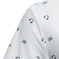 Мъжки модни летни печат Небрежен бизнес риза с къс ръкав