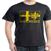 Cafepress - Sverige Flag Dark Thrish - памучна тениска