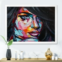 Абстрактен цветен Фентъзи портрет на млада жена