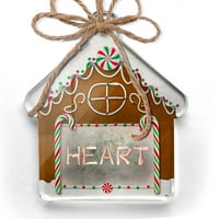Орнамент Отпечатан Едностранно Сърце Бекон Коледа Неонблонд