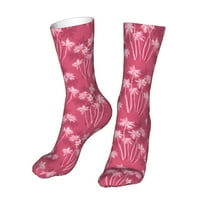 Акварелни тропически чорапи за жени мъже новост цветни чорапи на екипажа небрежни смешни рокли чорапи подаръци за нея него