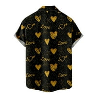 Zermoge blouses тениски за мъже на клирънс продажба мъже ежедневни копчета Свети Валентин от печат с джобни революционни ризи с къс ръкав блуза