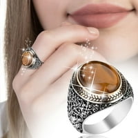 Frehsky пръстени Gemstone Art гравиран Unise Ring Прости модни бижута Популярни аксесоари