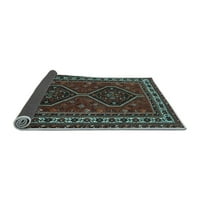 Ahgly Company вътрешен правоъгълник персийски светлосини традиционни килими, 4 '6'