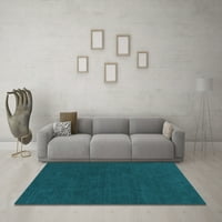 Ahgly Company Indoor Rectangle Твърдо светло синьо модерни килими, 2 '5'