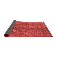 Ahgly Company Indoor Round Oriental Red Industrial Area Rugs, 6 'кръг