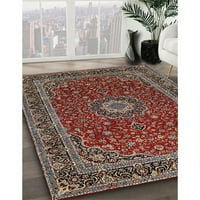 Ahgly Company Machine Wareable Indoor Rectangle Traditional Deep Red Area Rugs, 5 '8'