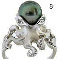 Меден октопод във формата на октопод пръстен отворен пръст бижута регулируем ретро стил подарък за жени