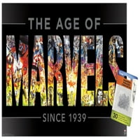Marvel Comics - Marvel 80 -та годишнина - Age of Marvels Wall Poster с бутални щифтове, 14.725 22.375