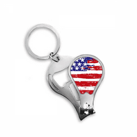 Звезди И Ивици Въздух Четка Америка Флаг Нокти Ножица Ножица Отварачка Ключодържател Ножица
