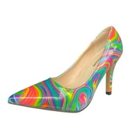Женски високи токчета Модни ежедневни обувки с висок цвят на токчета, насочени към женски пръсти на жените с високи токчета