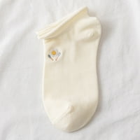 Jeashchat жени късоцилиндър карикатури бродерия кърпа до дъното чорапи lnvisible корабни чорапи
