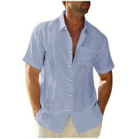 Мъжки ризи с дълъг ръкав клирънс мъжки бутон тенденция ежедневни ризи памучни бельо ризи с дълъг ръкав ризи