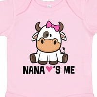 Inktastic nana обича ме момиче крава подарък бебе момиче боди