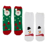 Чорап Подарък Комплект, Дядо Коледа И Снежен Човек
