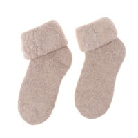 Чифт каки зимни сгъстяващи чорапи стилни жени чорапи плюшени чорапи Модни ски чорапи за жени