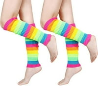 Чорапи жени обувки маншети по -топли плетени чорапи за крака многоцветни