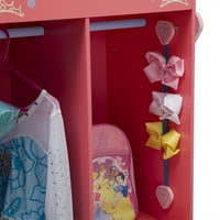 Дисни принцеса рокля & игра Бутик-преструвам игра Костюми съхранение гардероб гардероб с огледало и рафтове от Делта деца, Розово