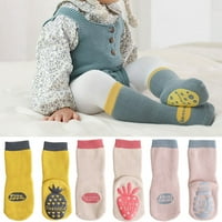 Парк чифт бебешки малки деца чорапи захващащи каишки плодове модели подарък новородено бебе антиплъзгави чорапи за средна тръба