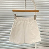 Детски къси панталони Лятна дъгова раирана модна сладка щампи за дрехи товарни къси панталони бяло 3y-4y