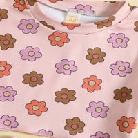 Eyicmarn Toddler Girls Shorts Комплекти с къси ръкави тениска и флорални шорти комплекти летни дрехи