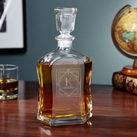 Персонализиран комплект уиски декантер с Чаши за Скали, дизайн на Дейвънпорт от домашен мокър бар