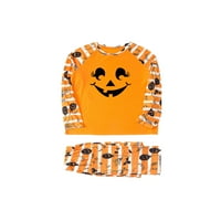 Glonme Дълги ръкави съвпадащи семейни пижами комплект мама татко дете мек фестивал за сънлищни дрехи върхове и панталони за Хелоуин PJ Стил F Mom-2xl