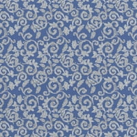 Дейвид Текстил, Инк. 44 памук въртеливи флорални шевни и занаятчийски Плат ярда от болта, синьо