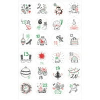 Стикери на Wesracia Коледни номера на подарък Стикери Кръг коледни стикери за уплътнение стикери