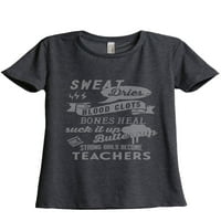 Резюме за резба силни момичета учители жени спокойна тениска на тениската на екипажа