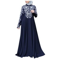 Fesfesfes жени мюсюлманска рокля Кафтан рокля с дълъг ръкав арабска джилбаб абая ислямска традиционна рокля дантела шев макси рокля